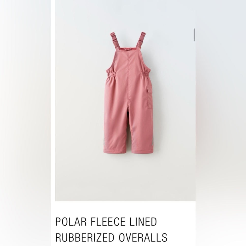 ZARA Polar Fleece Lined Rubberized Overall. Size 18-24 months. New without tag.
